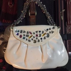 Last 2!! Gorgeous White hobo pocketbook w/ stones